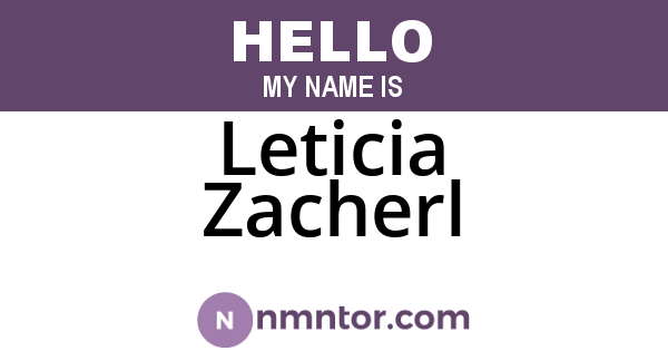 Leticia Zacherl