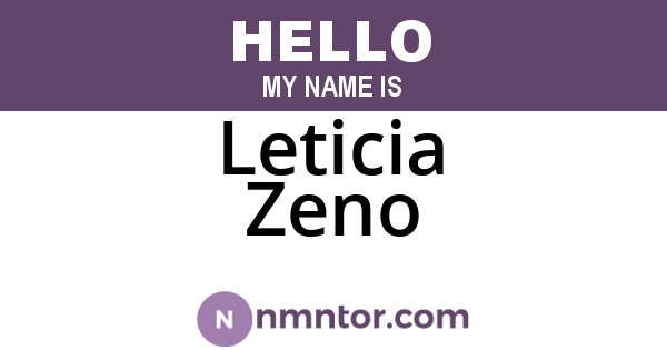 Leticia Zeno