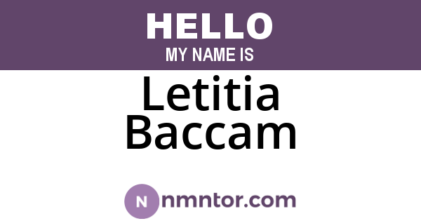Letitia Baccam