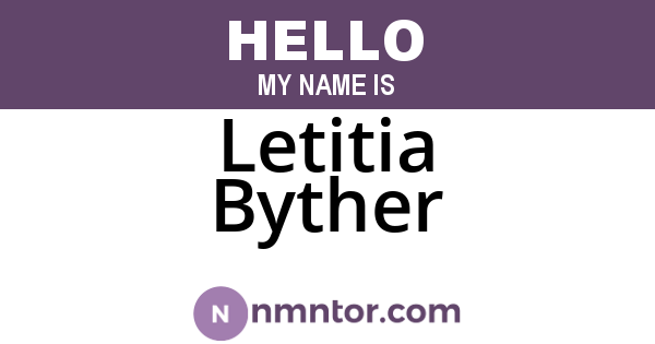 Letitia Byther