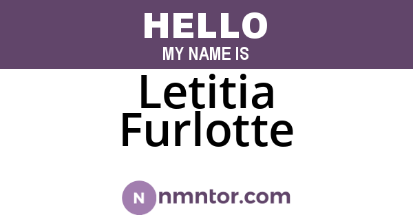 Letitia Furlotte
