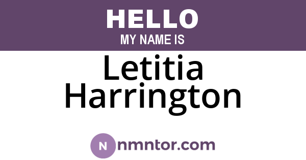 Letitia Harrington