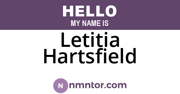 Letitia Hartsfield