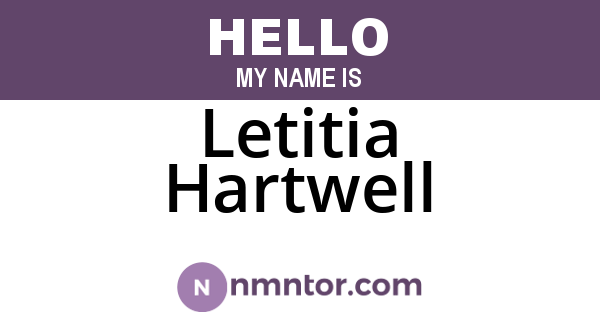 Letitia Hartwell