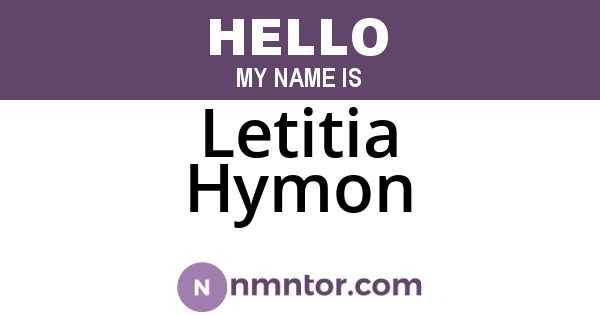 Letitia Hymon