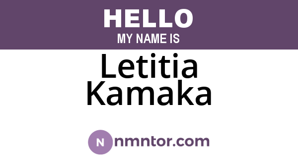 Letitia Kamaka