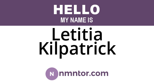 Letitia Kilpatrick
