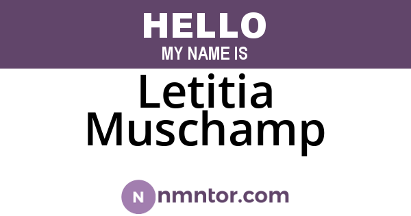 Letitia Muschamp