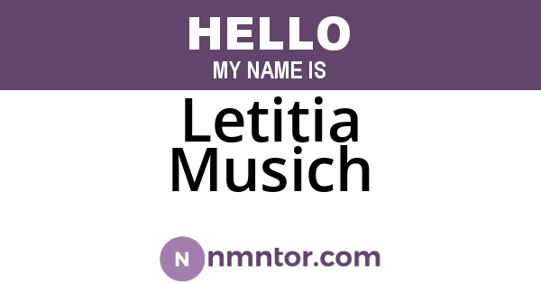 Letitia Musich