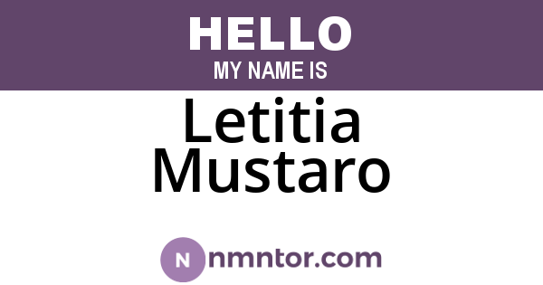Letitia Mustaro