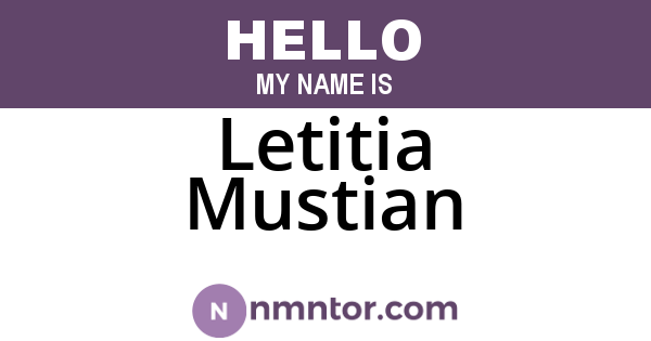 Letitia Mustian