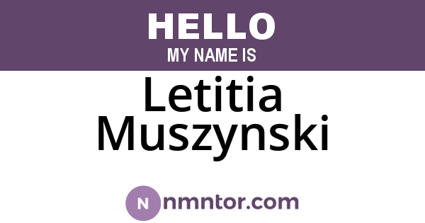 Letitia Muszynski