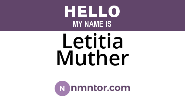 Letitia Muther