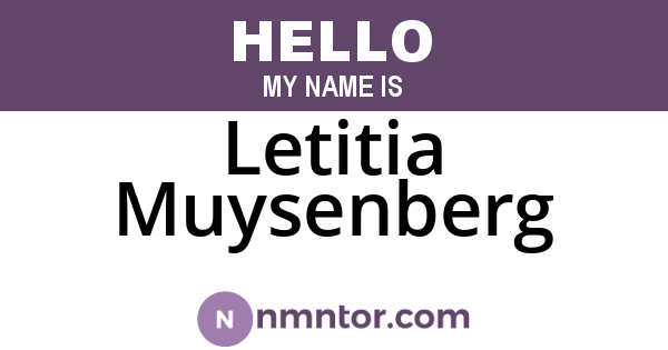 Letitia Muysenberg