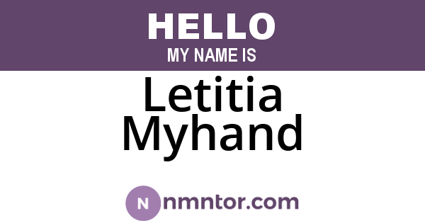 Letitia Myhand