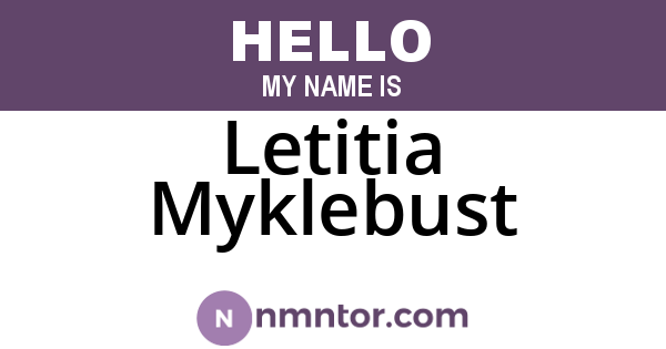Letitia Myklebust