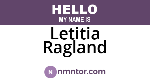 Letitia Ragland