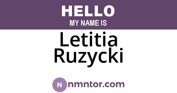 Letitia Ruzycki