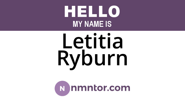 Letitia Ryburn