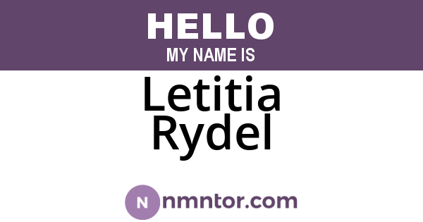 Letitia Rydel