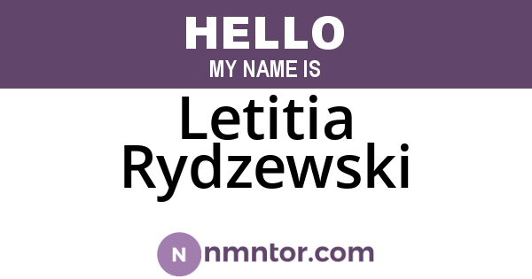 Letitia Rydzewski
