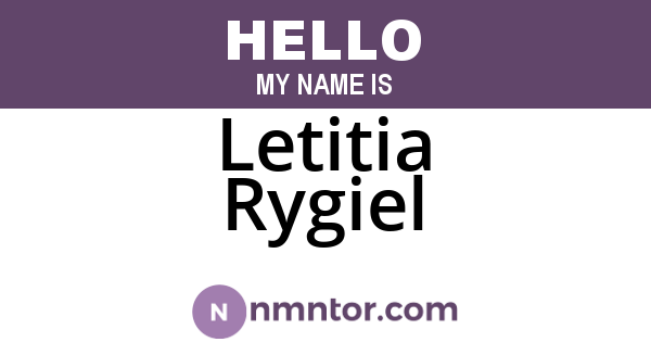 Letitia Rygiel