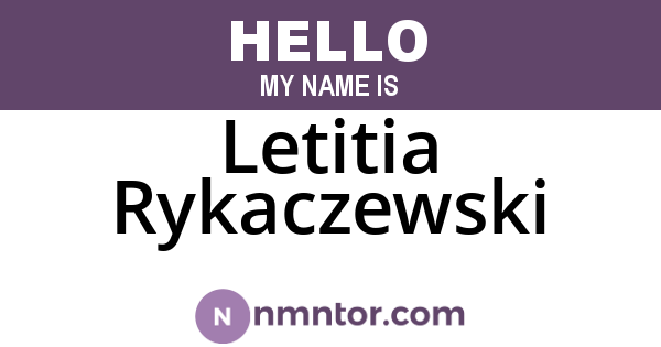 Letitia Rykaczewski