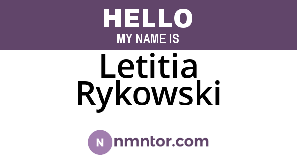 Letitia Rykowski