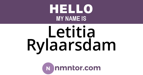 Letitia Rylaarsdam