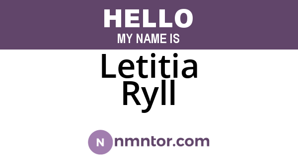 Letitia Ryll