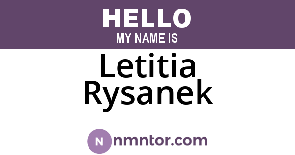Letitia Rysanek