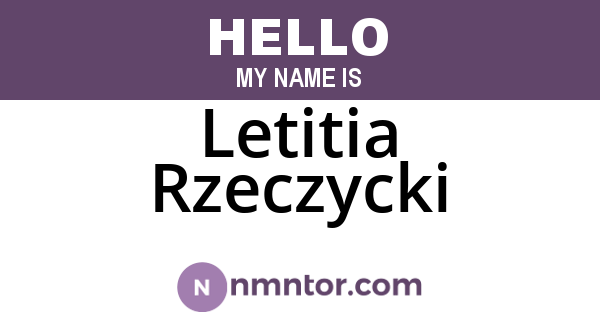 Letitia Rzeczycki
