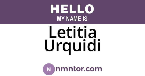 Letitia Urquidi