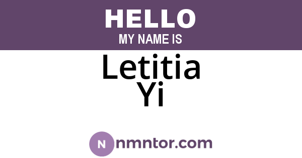 Letitia Yi