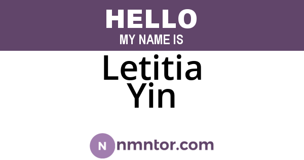 Letitia Yin