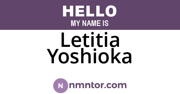 Letitia Yoshioka