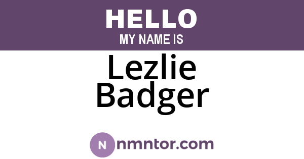 Lezlie Badger