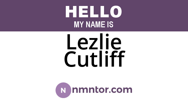 Lezlie Cutliff