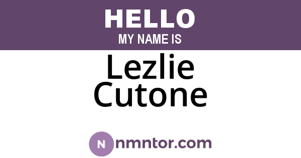 Lezlie Cutone