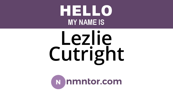 Lezlie Cutright
