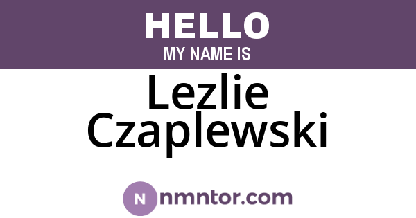 Lezlie Czaplewski