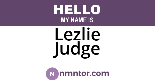 Lezlie Judge