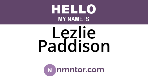 Lezlie Paddison