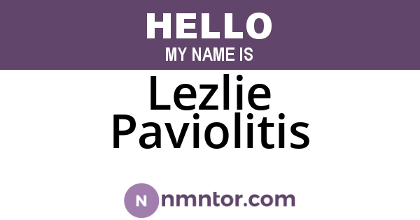 Lezlie Paviolitis