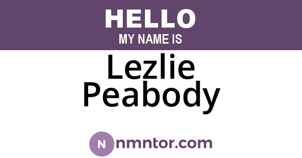 Lezlie Peabody