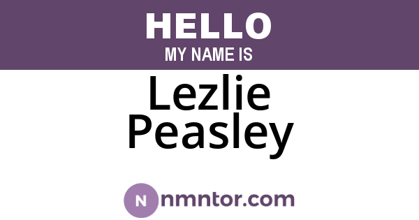Lezlie Peasley