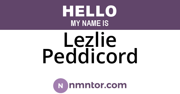 Lezlie Peddicord
