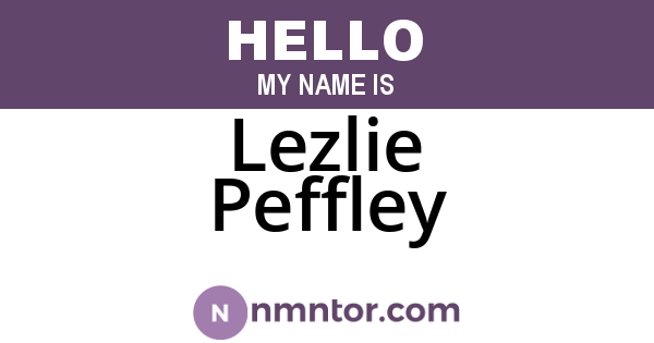 Lezlie Peffley