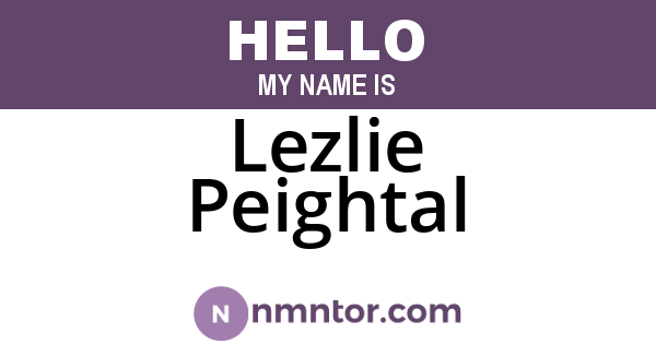 Lezlie Peightal