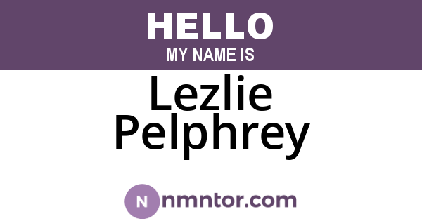 Lezlie Pelphrey